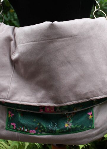 Worek na ramię Beżowy Pnący Groszek